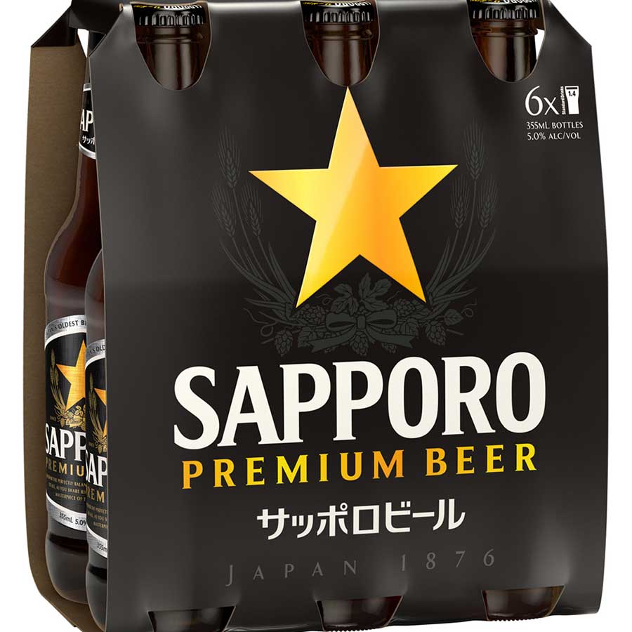 Sapporo Premium Lager 355ml Bottles Reviews - Black Box