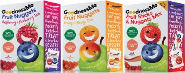 GoodnessMe Fruit Nuggets – Raspberry & Blueberry Duo / Orange & Mango / Nuggets Sticks Mix
