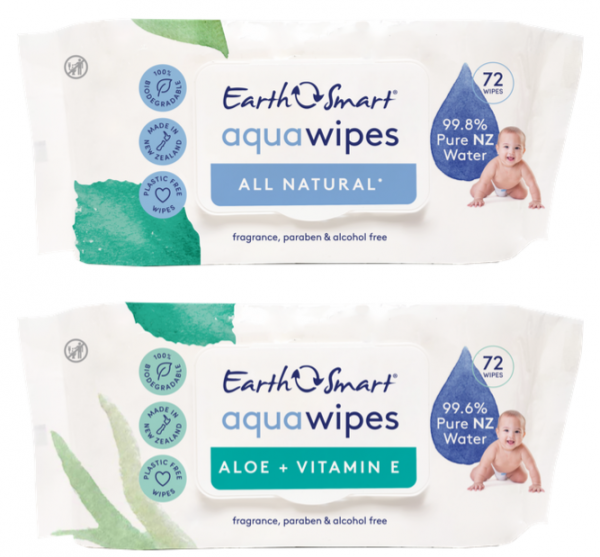 Earthsmart Aqua Wipes – All Natural / Aloe + Vitamin E