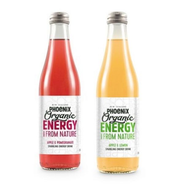 Phoenix Organics Energy Drink Apple and Pomegranate, Apple and Lemon