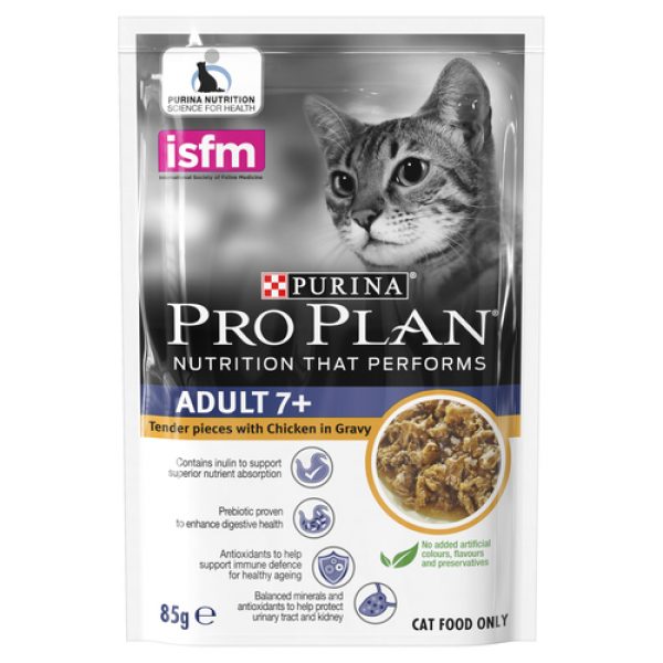 Pro Plan Senior 7 + Chicken in Gravy Wet Cat Food Pouches