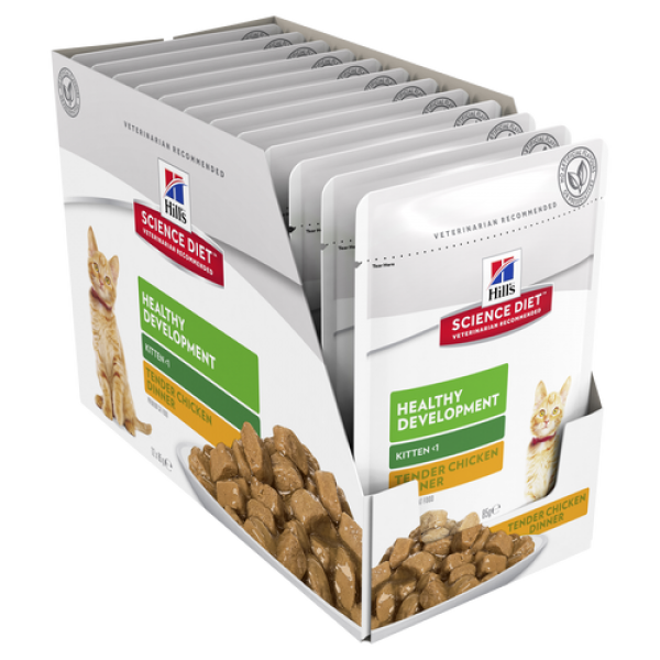 Hill's Science Diet Kitten Healthy Development Chicken Pouches Wet Cat