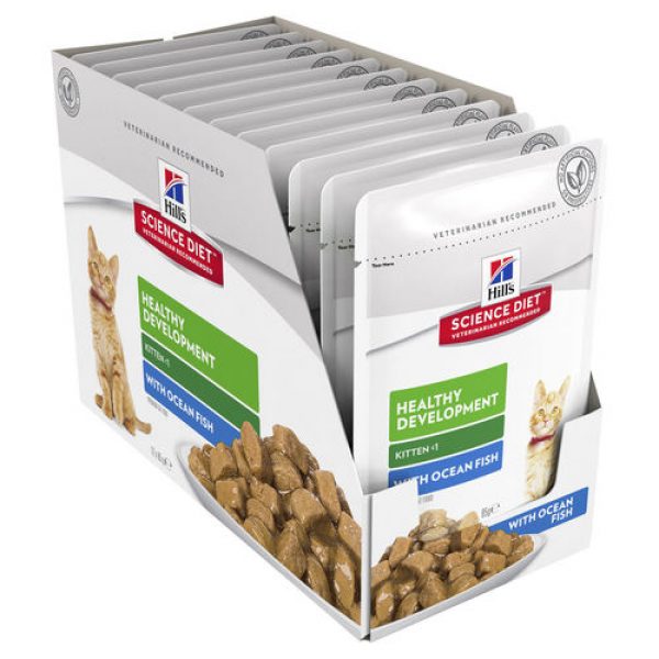 Hill’s Science Diet Kitten Healthy Development Ocean Fish Pouches Wet Cat Food