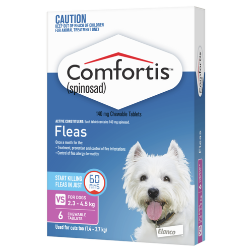 Comfortis Cat and Dog Chewable Flea Treatment 6 pack Reviews Black Box