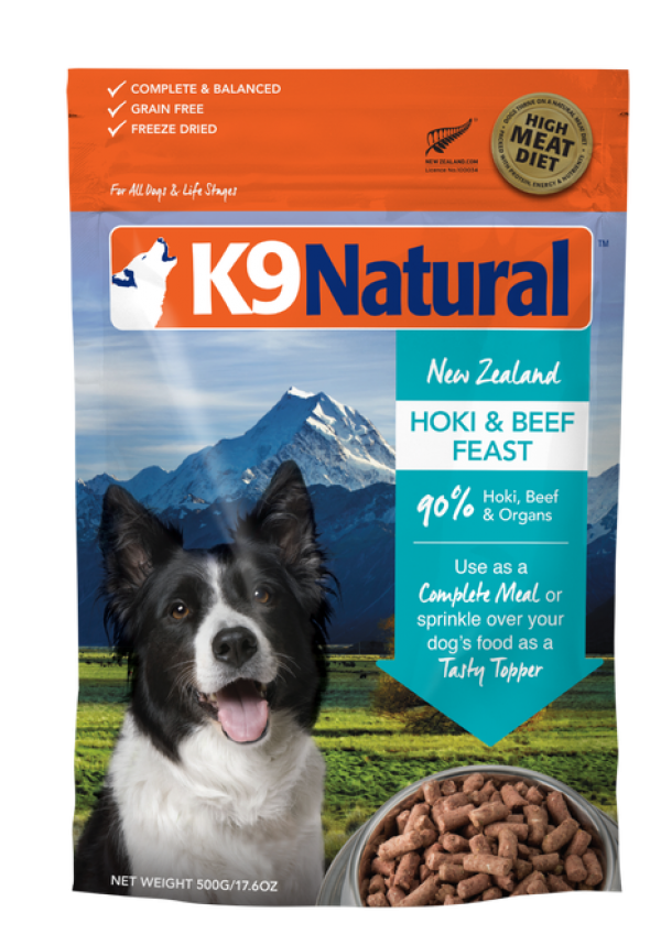 K9 Natural Hoki & Beef Feast Freeze Dried Dog Food