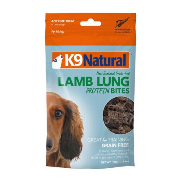 K9 Natural Lamb Lung Protein Bites Freeze Dried Dog Treats