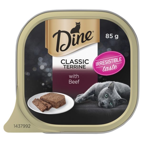Dine Wet Cat Food Classic Terrine With Beef 85g
