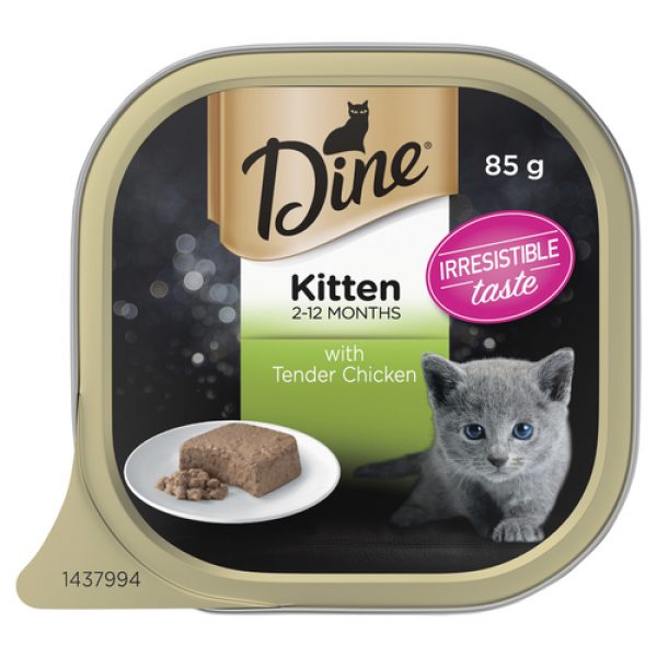 Dine Kitten Wet Cat Food With Tender Chicken 85g
