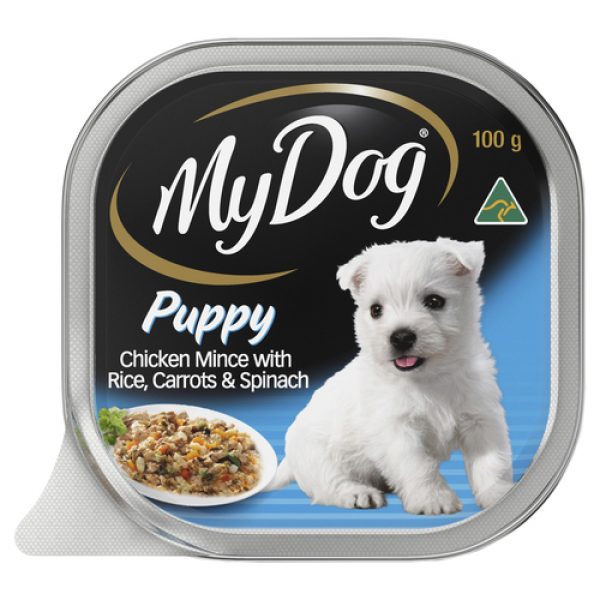 My Dog Puppy Wet Dog Food Chicken Mince With Rice, Carrot & Spinach
