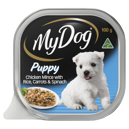 My Dog Puppy Wet Dog Food Chicken Mince With Rice, Carrot & Spinach