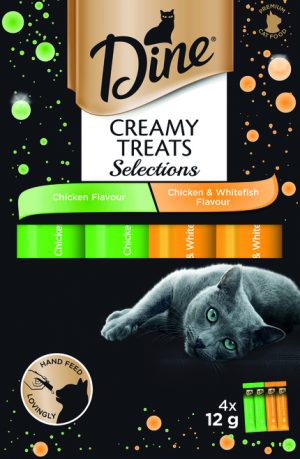 Dine Creamy Treats Cat Treats Chicken Selection 4 x 12g Sachets