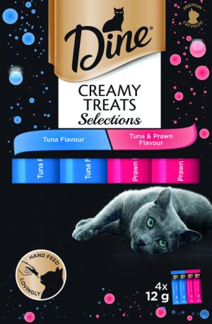Dine Creamy Treats Cat Treats Tuna Selection 4 x 12g Sachets