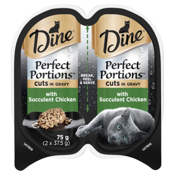Dine Perfect Portions Wet Cat Food Cuts In Gravy With Succulent Chicken