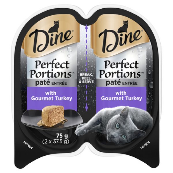 Dine Perfect Portions Wet Cat Food Pate Entree Gourmet Turkey