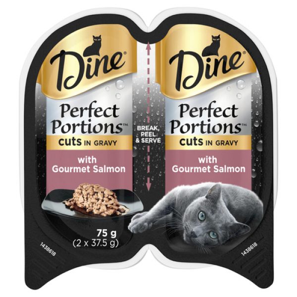Dine Perfect Portions Wet Cat Food Cuts In Gravy With Gourmet Salmon