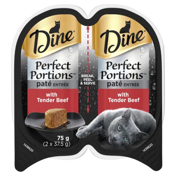 Dine Perfect Portions Wet Cat Food Pate Entrée With Tender Beef