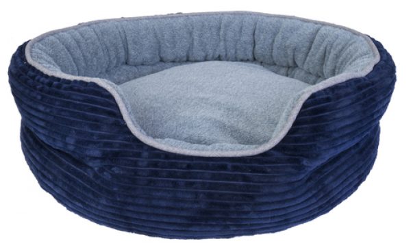 Yours Droolly Round Indoor Osteo Bed Blue