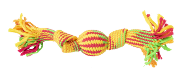 Yours Droolly Rope Ball Fluro Sml