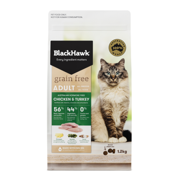 Black Hawk Grain Free Chicken & Turkey Dry Cat Food Reviews Black Box