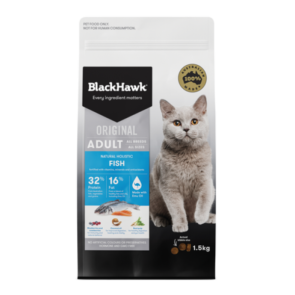 Black Hawk Fish Dry Cat Food