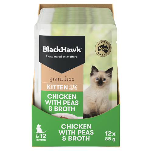 Black Hawk Kitten Chicken with Peas & Broth Wet Cat Food Reviews