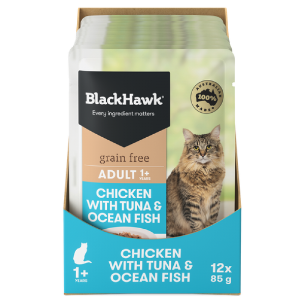 Black Hawk Chicken with Tuna & Ocean Fish Wet Cat Food Reviews Black Box