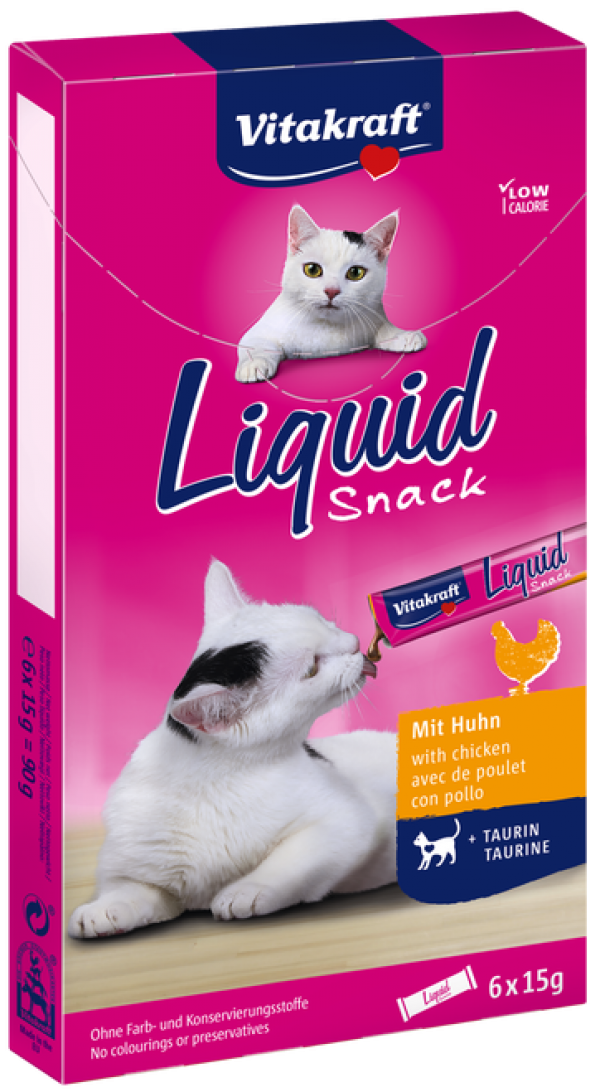 Vitakraft Liquid Snack Chicken + Taurine Cat Treat