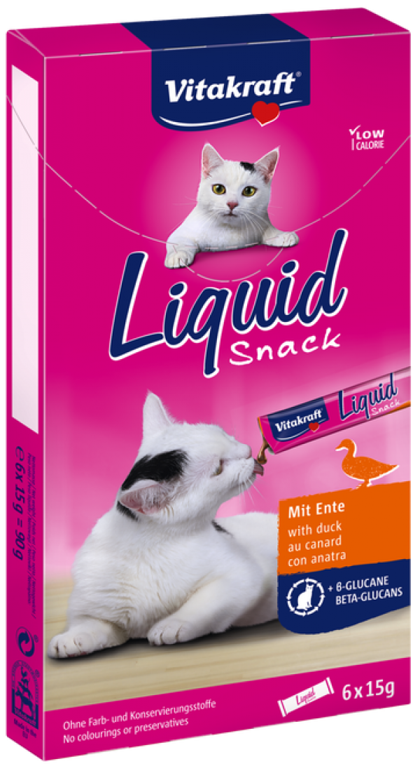 Vitakraft Liquid Snack Duck + Beta-Glucans Cat Treat