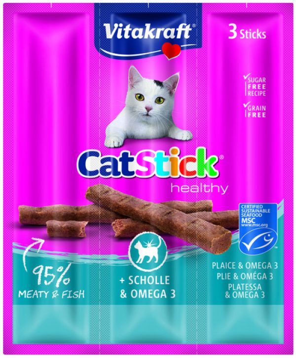 Vitakraft Cat Stick Mini Plaice & Omega 3 Treat