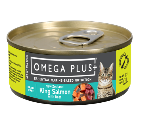 Omega Plus King Salmon with Beef Wet Cat Food Cans Reviews ...