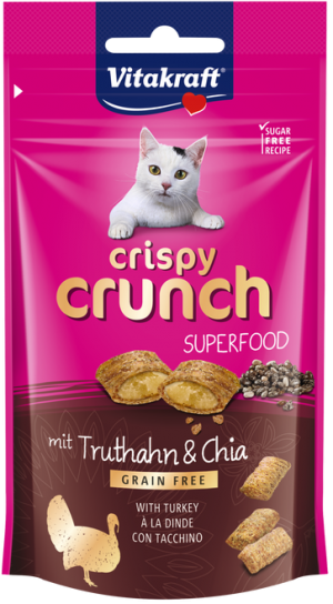 Vitakraft Crispy Crunch Turkey + Chia Seeds Cat