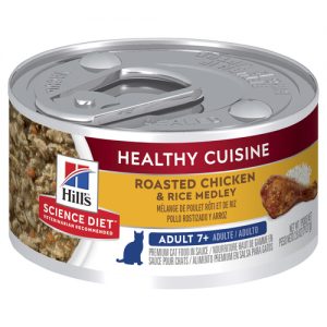 Hill’s Science Diet Adult 7+ Healthy Cuisine Chicken & Rice Medley Canned Wet Cat Food