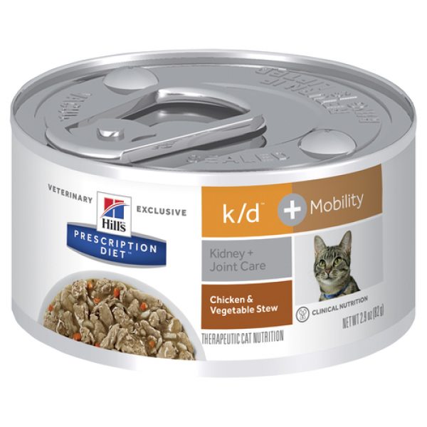 Hill’s Prescription Diet k/d Kidney Care + Mobility Chicken and Vegetable Stew Canned Cat Food
