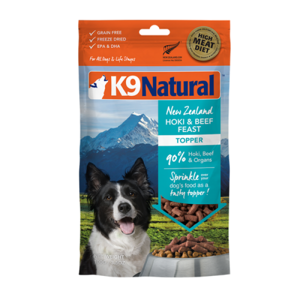 K9 Natural Hoki & Beef Feast Topper For Dogs