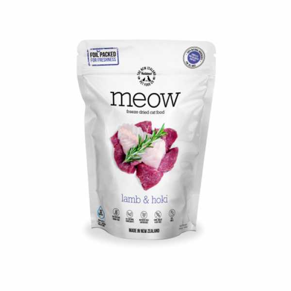 The NZ Natural Pet Food Co Meow Lamb & Hoki Freeze Dried Cat Food