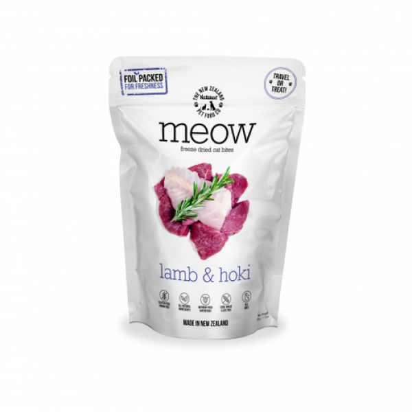 The NZ Natural Pet Food Co Meow Lamb & Hoki Freeze Dried Cat Treats
