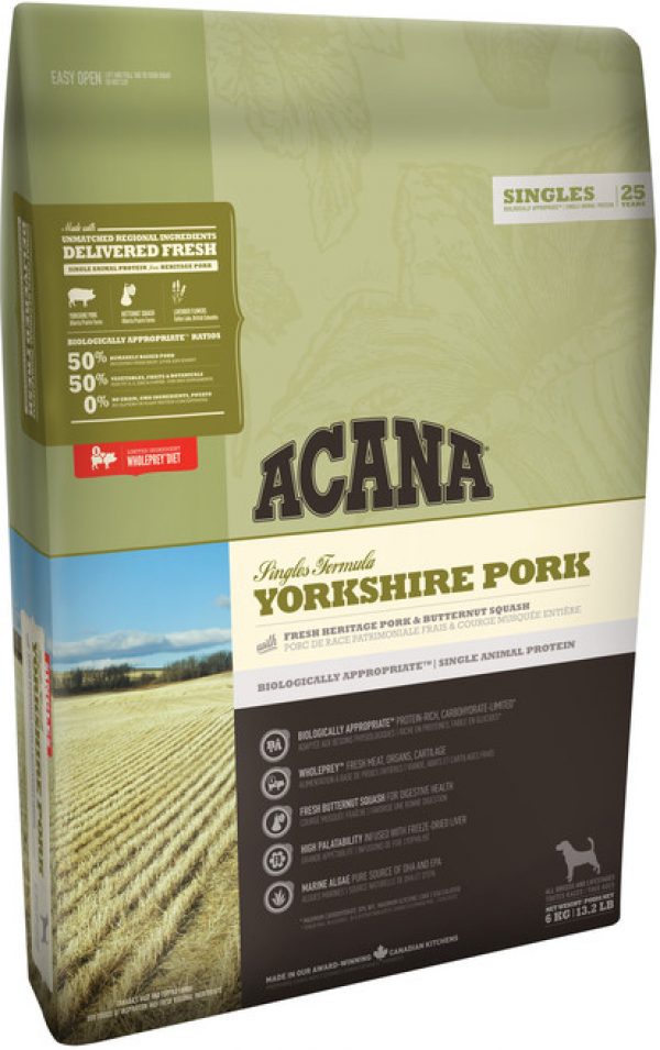 Acana Singles Yorkshire Pork Dry Dog Food