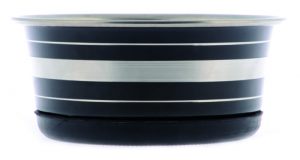Yours Droolly Stainless Steel Black Bowl