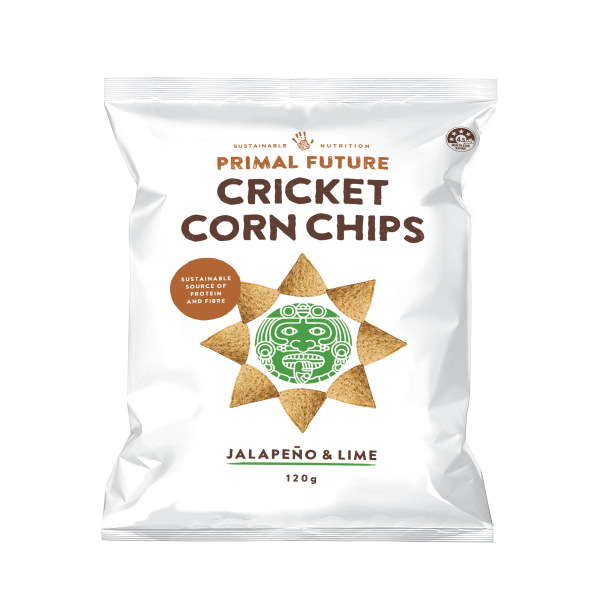 Primal Future Cricket Corn Chips Jalapeno & Lime 120g
