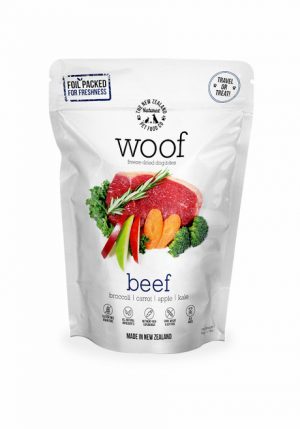 The NZ Natural Pet Food Co Woof Beef Freeze Dried Dog Treats