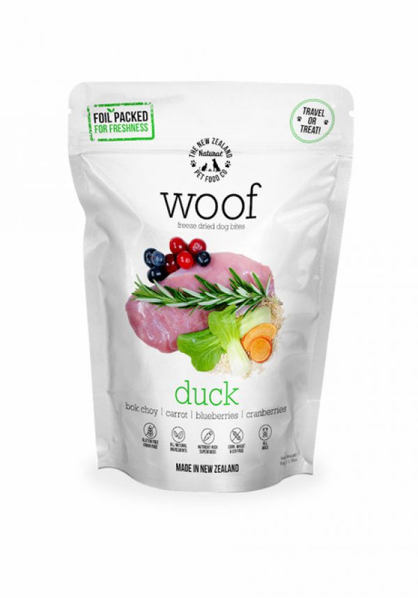 The NZ Natural Pet Food Co Woof Duck Freeze Dried Dog Treats