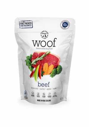 The NZ Natural Pet Food Co Woof Beef Freeze Dried Dog Food