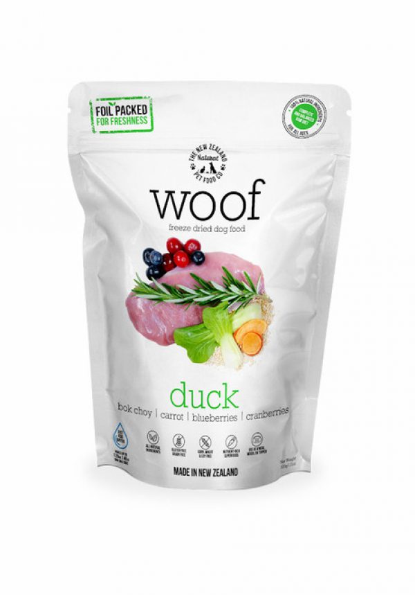 The NZ Natural Pet Food Co Woof Duck Freeze Dried Dog Food