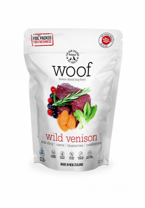 The NZ Natural Pet Food Co Woof Wild Venison Freeze Dried Dog Food