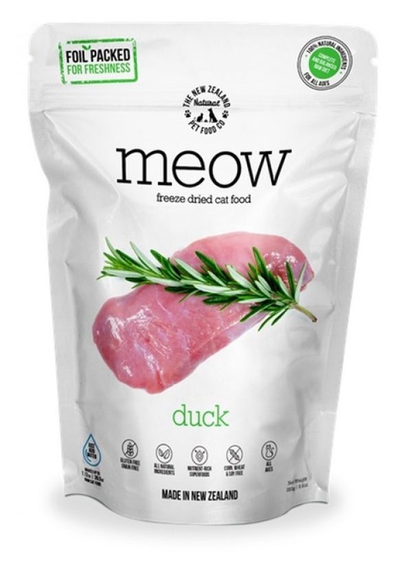 The NZ Natural Pet Food Co Meow Duck Freeze Dried Cat Food