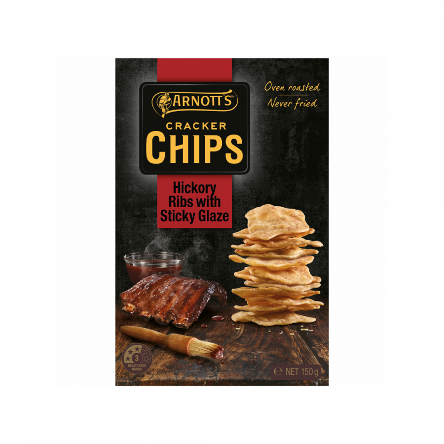 Arnott's Cracker Chips Hickory Ribs with Sticky Glaze Reviews Black Box