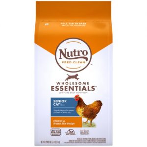 Nutro Wholesome Essentials Senior Indoor Natural Dry Cat Food Chicken & Brown Rice Recipe