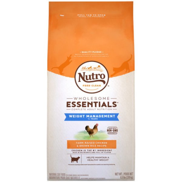 Nutro Wholesome Essentials Weight Management Adult Natural Dry Cat Food Chicken & Brown Rice