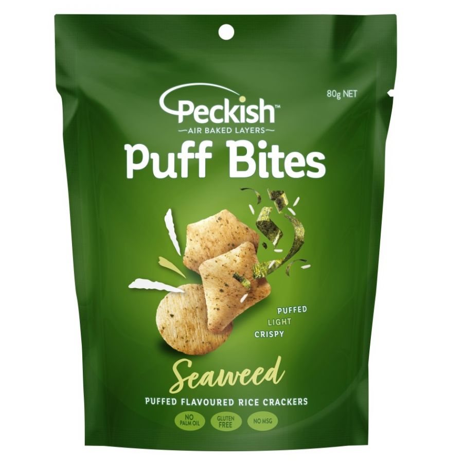 Peckish Puff Bites Rice Crackers Seaweed Reviews Black Box