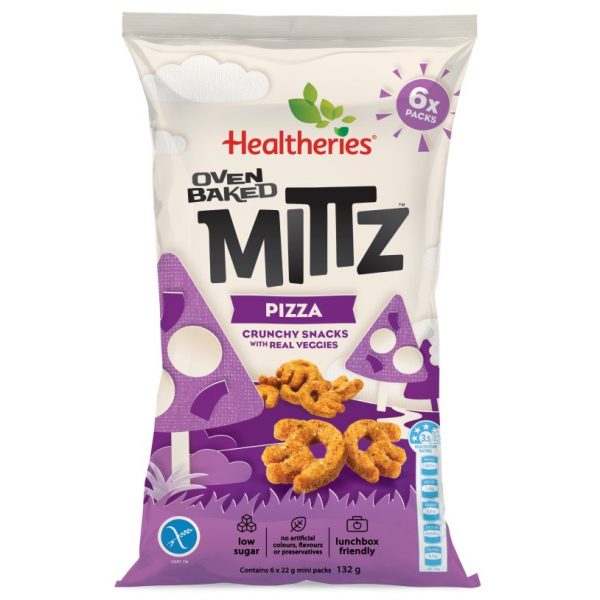 Healtheries Mittz Pizza flavoured vege snacks